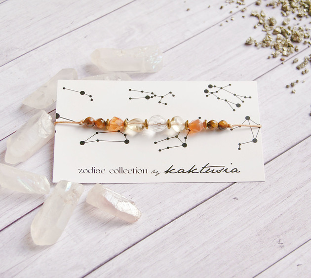 bransoletki z kamieni naturalnych BLIŹNIĘTA - zodiac collection - new