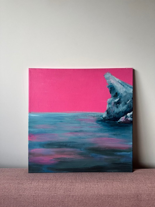 obrazy Obraz akrylowy Różowy klif