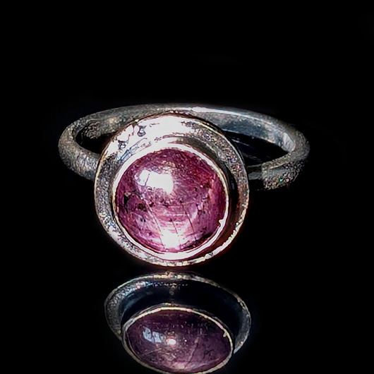 pierścionki srebrne Pierścionek Rubin gwiaździsty