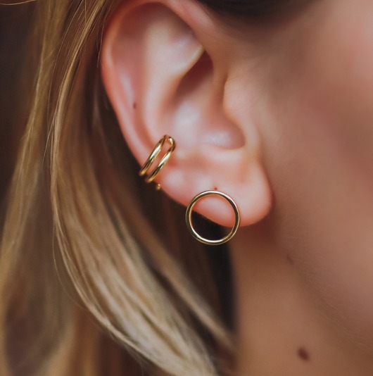  Kolczyki koła na sztyfcie srebro 925 pozłacane Coccola JEWELLERY
