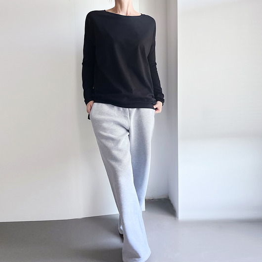 spodnie dresowe damskie Spodnie dresowe szerokie szare