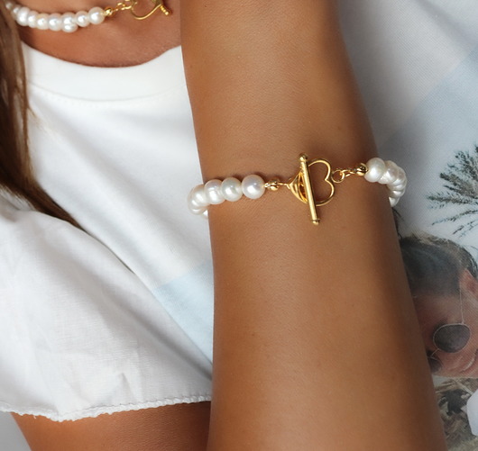Bransoletka perły naturalne słodkowodne srebro Coccola JEWELLERY
