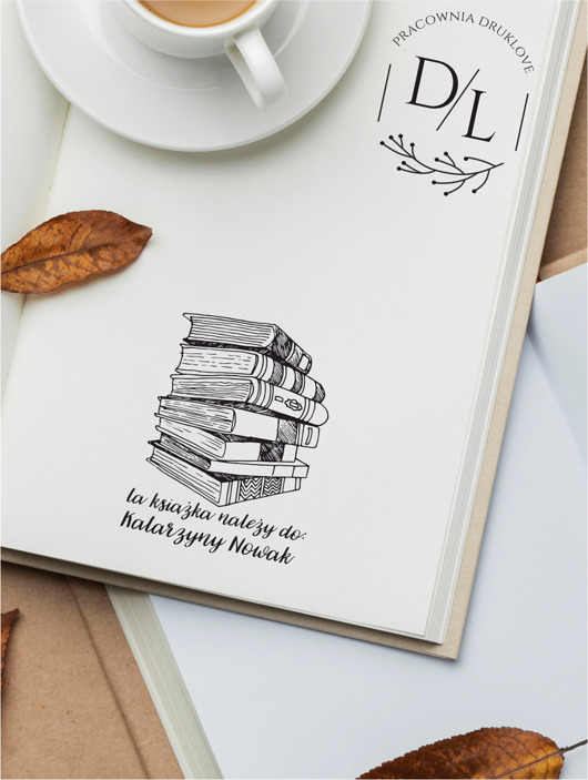 Stempel ex libris personalizowany Książka XII DrukLove