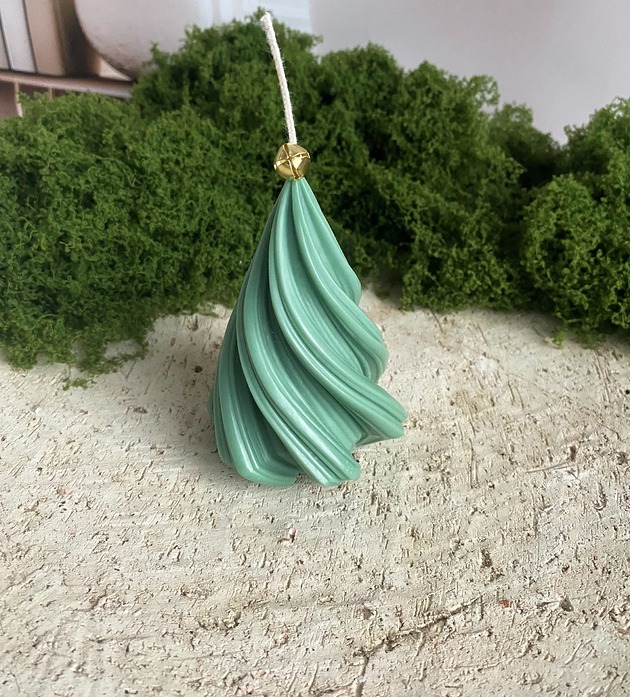 świeczniki i świece Świeca ekologiczna sojowa dekoracyjna "Christmas Tree " 103x68mm