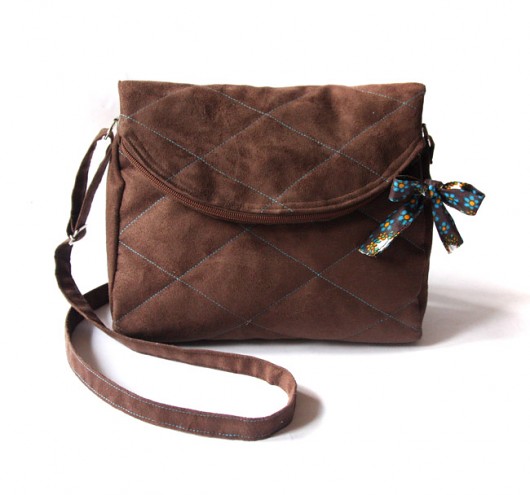 torebka midi - brown&turquoise - dla Kasi elfagado