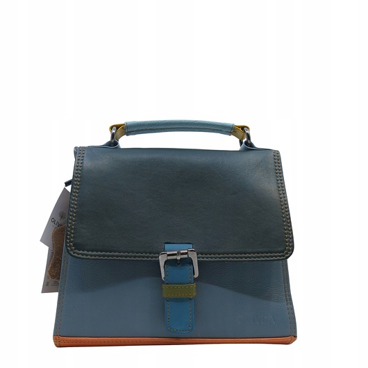 torby na ramię Torebka damska skórzana klasyczna ze skrawków wygodna rączka OLIVKA