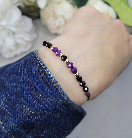 bransoletki z kamieni naturalnych SZCZĘŚCIE i ochrona z Turmalinem