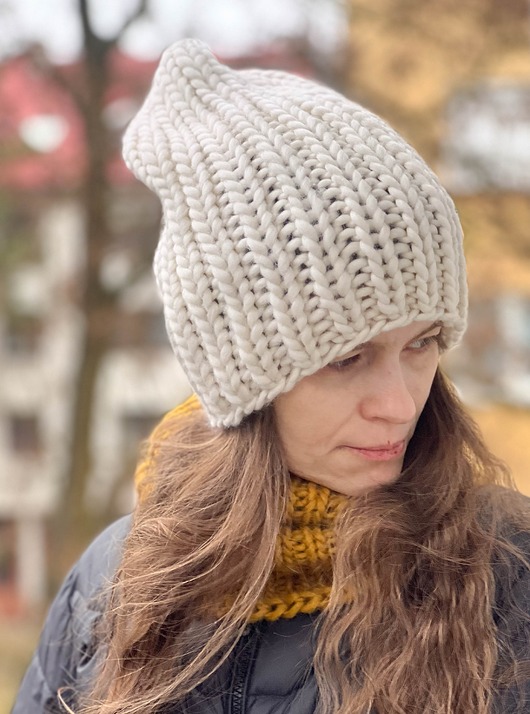 czapki damskie Zimowa czapka z wełny peruwiańskie i alpaki Lumi ecru