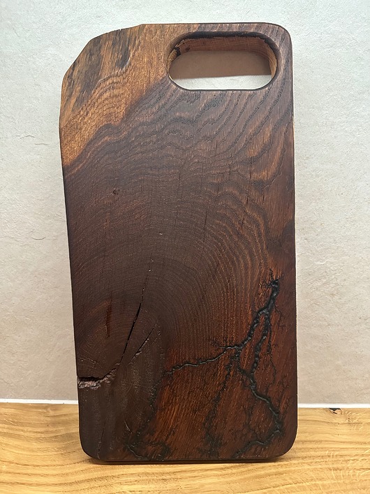 deski do krojenia i tace Drewniana deska z dębu ze wzorem Lichtenberga