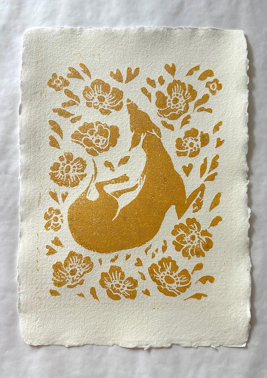 grafiki i ilustracje Linoryt -  Chart w kwiatkach