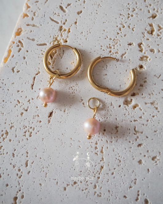 kolczyki z kamieniami Kolczyki 2w1 z zawieszką z kamienia naturalnego