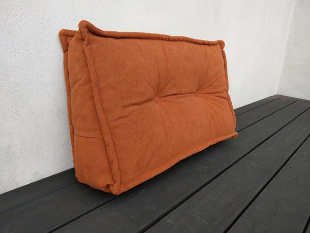 pufy do siedzenia Zagłówek Materac francuski futon Poducha Pikowana kolor Cegła
