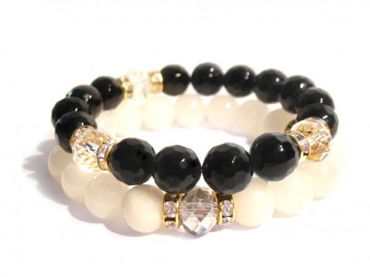 PROMOCJA! Bransoletki 'Black Crystals' labonita