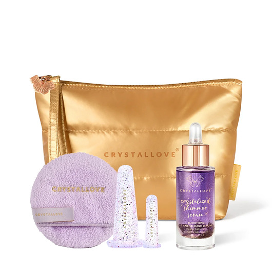 do twarzy - inne Miss CRYSTALLOVE Set Lilac - bańki do twarzy + serum z ametystem + wacik + ko