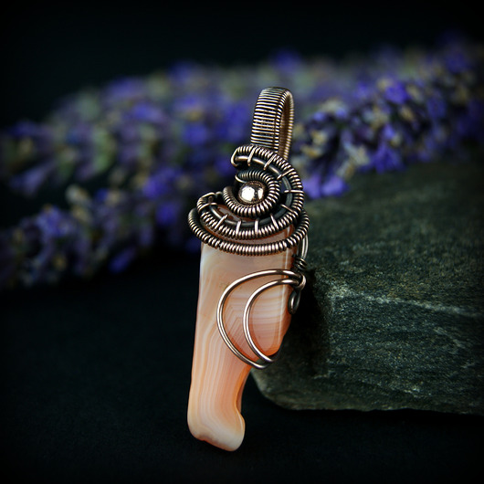wisiory Karneol wisiorek wire wrapping