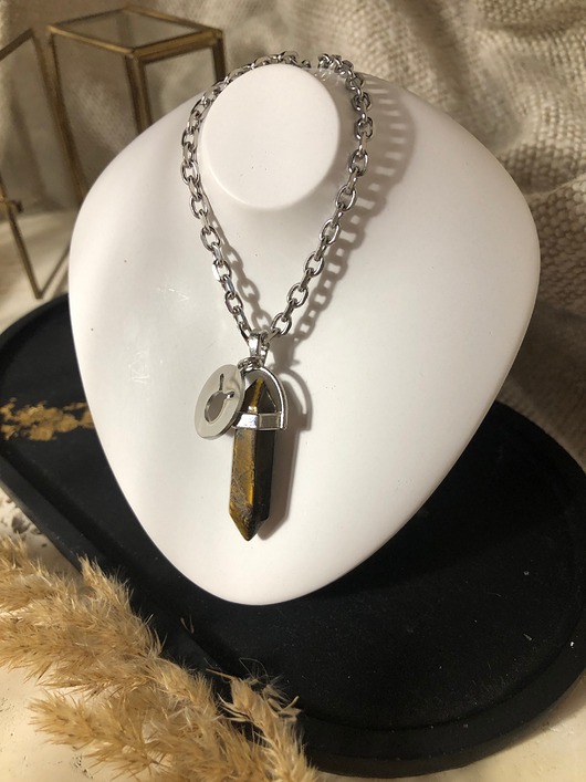 wisiory Naszyjnik wisiorek tygrysie oko byk