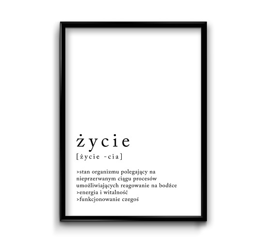 plakaty Plakat Życie