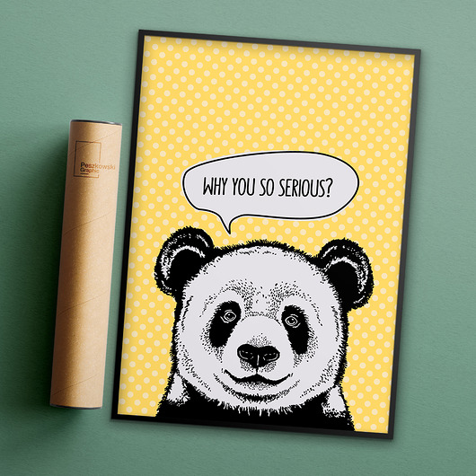 plakaty Plakat Panda- Why you so serious?