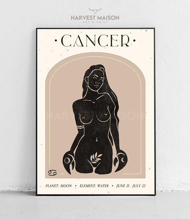 plakaty Plakat Pomysł na prezent Zodiakalna Kobieta Znak Zodiaku Rak