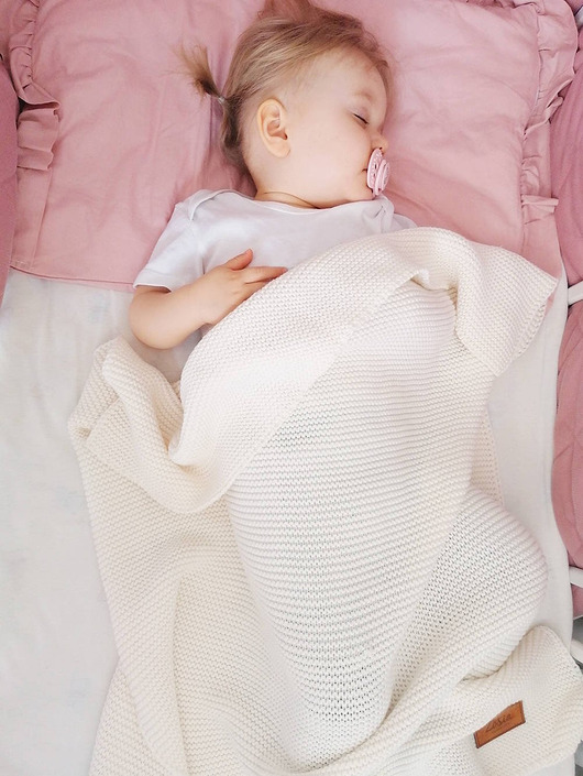 kocyki, kołderki, pościel dla dzieci Kocyk personalizowany SWEET DREAM ecru
