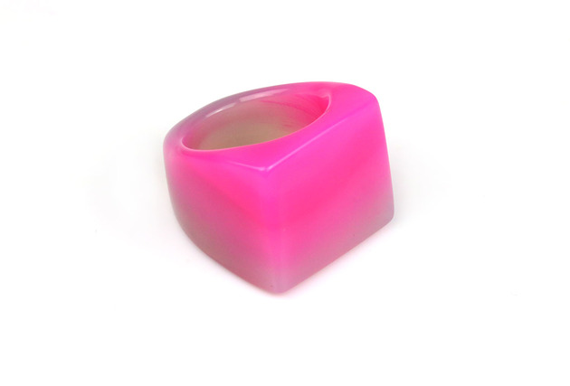 InspiRing  Agat Malinowy rozmiar 14 Brazi Druse Jewelry