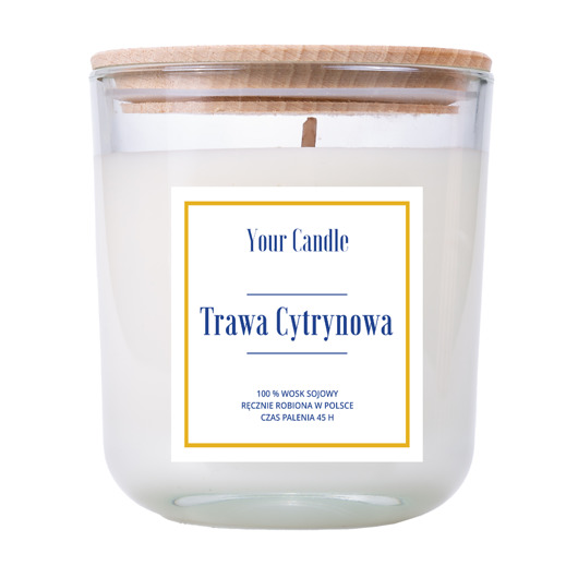 świece zapachowe ŚWIECA SOJOWA TRAWA CYTRYNOWA 210 ml - YOUR CANDLE