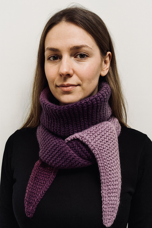 szale damskie Ręcznie robiony ciepły szalik komin otulacz Sophie