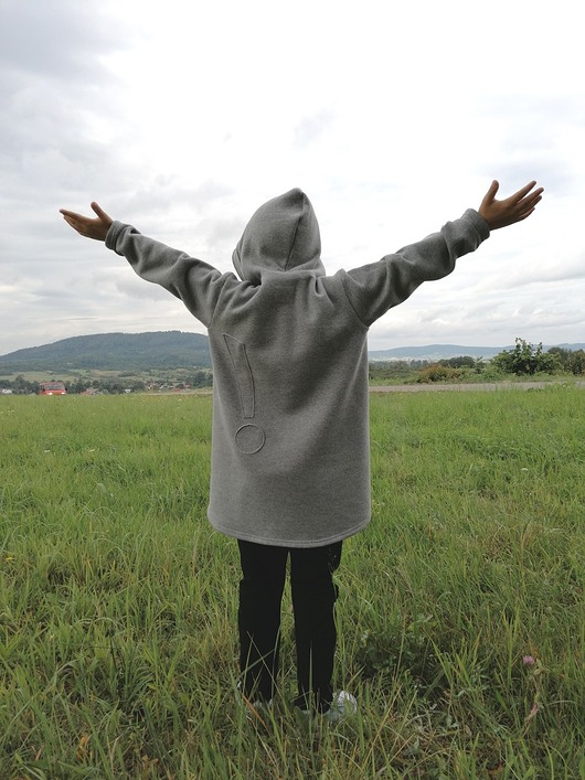Bluza z kapturem ENZO gray martababy