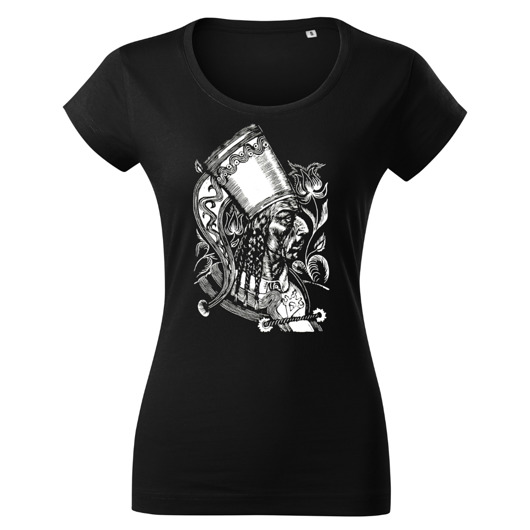 t-shirt damskie Władysław Skoczylas w Tatra Art. Janosik Nędza Litmanowski. Drzeworyt.