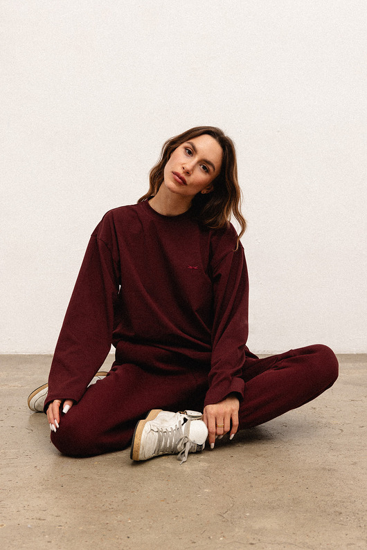 bluzki z długim rękawem damskie Longsleeve Merlot