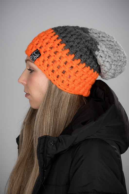 czapki damskie Czapka Triquence 30  - POMARAŃCZOWA  FLUO