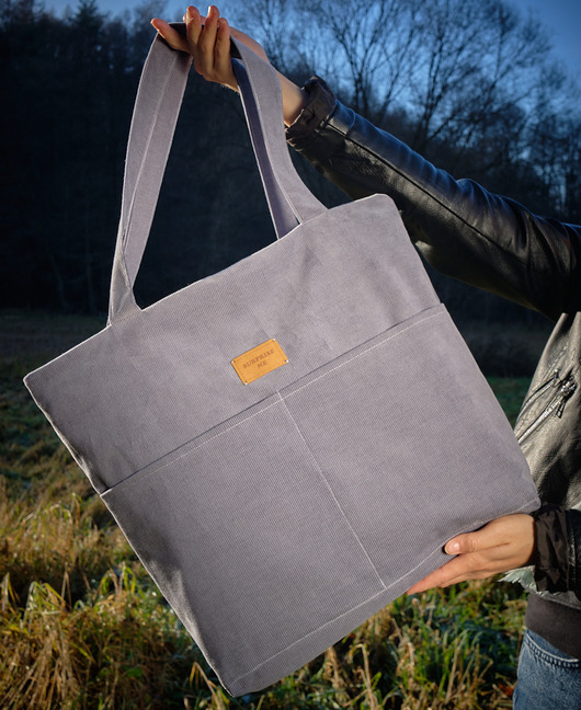 torby XXL Torebka, A4, shopperka  SZARA PIĄTECZKA