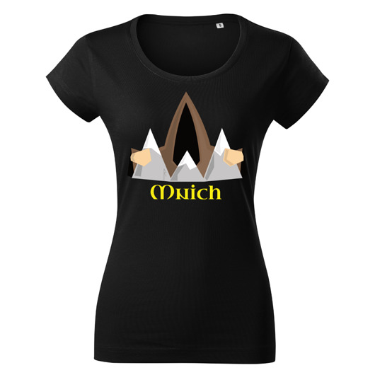 t-shirt damskie Mnich grafika by Szymon Rabiasz
