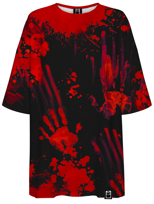 t-shirt damskie DR.CROW T-shirt Damski Oversize Zombie Black