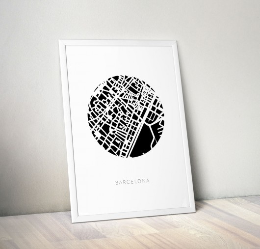 Barcelona - A3 - plakat na prezent PLAKATY GEOMETRYCZNE