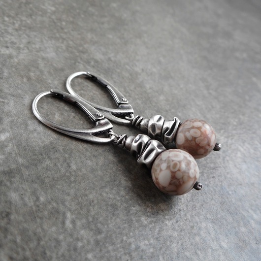 kolczyki z kamieniami W Dolomitach kolczyki srebro 925