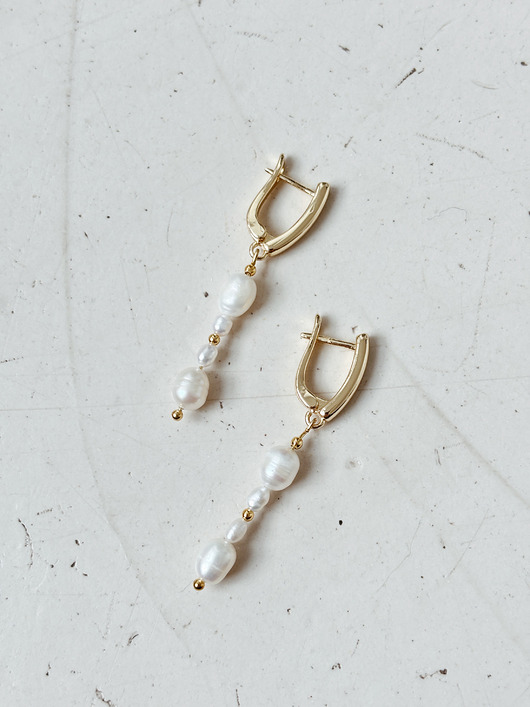 kolczyki z mosiądzu Kolczyki z Perłami delikatne