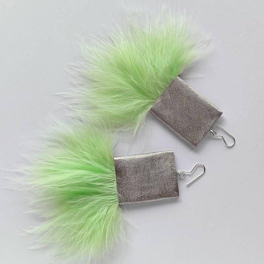 kolczyki z piórami PIÓRKO kolczyki