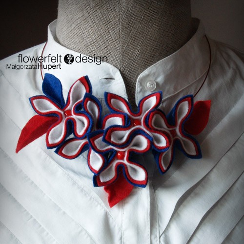 Marine- naszyjnik FlowerFelt Design