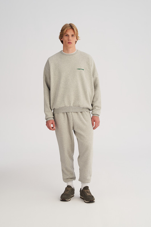 spodnie męskie Spodnie dresowe LOOSE FIT soft grey męskie