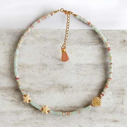 chokery Choker: naszyjnik : pastelle summer : wersja krótka