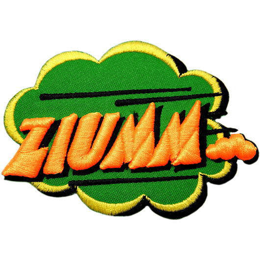 naszywki na ubrania Naszywka naprasowanka ZIUMM ZIELONA 3D termoprzylepna haftowana 6x7,2cm