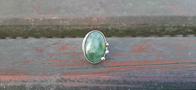 pierścionki - różne Nefryt - pierścionek regulowany