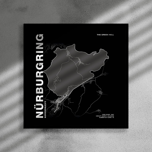 plakaty Plakat Tory wyścigowe - Nurburgring - 50x50 cm