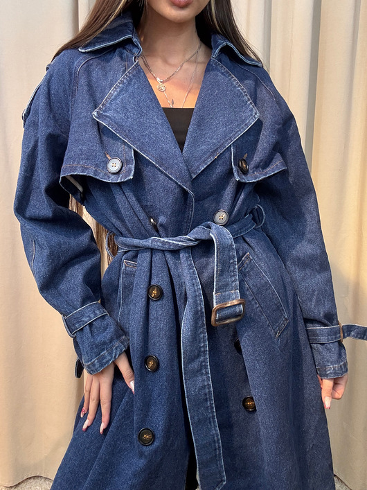 płaszcze damskie Trencz Denim