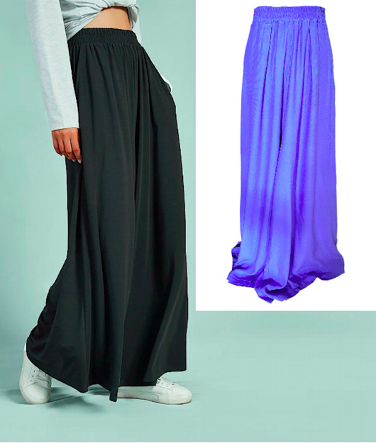 spodnie materiałowe damskie Spodnie z lejącej wiskozy lawendowe