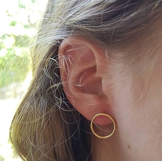 kolczyki srebrne Kolczyki srebrne Koła ringi 16mm