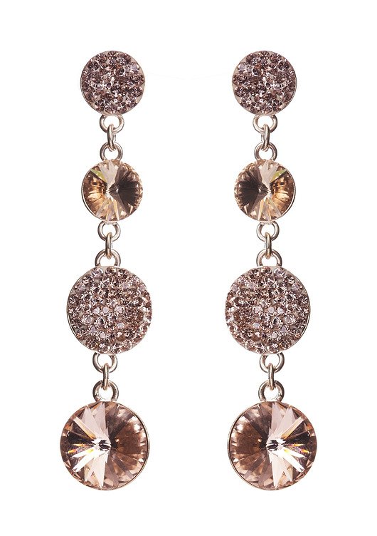 Srebrne kolczyki z kryształami marki Swarovski Alessandra unique