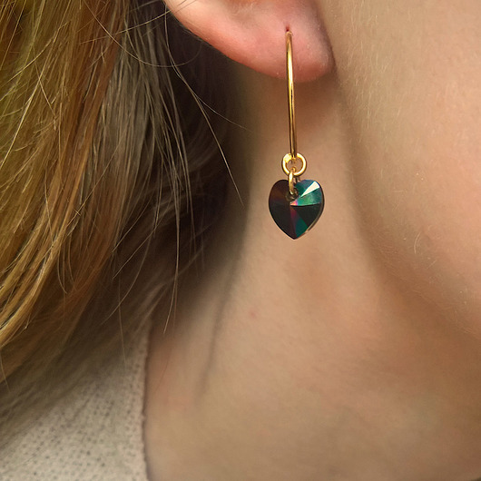 SREBRNE POZŁACANE kolczyki Swarovski Fourthin Fourthin