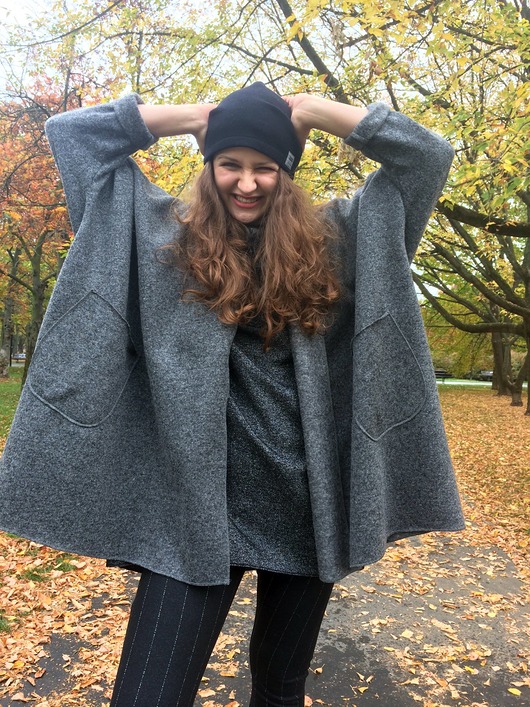 Sweter szary one size  Pole Wyobrazni